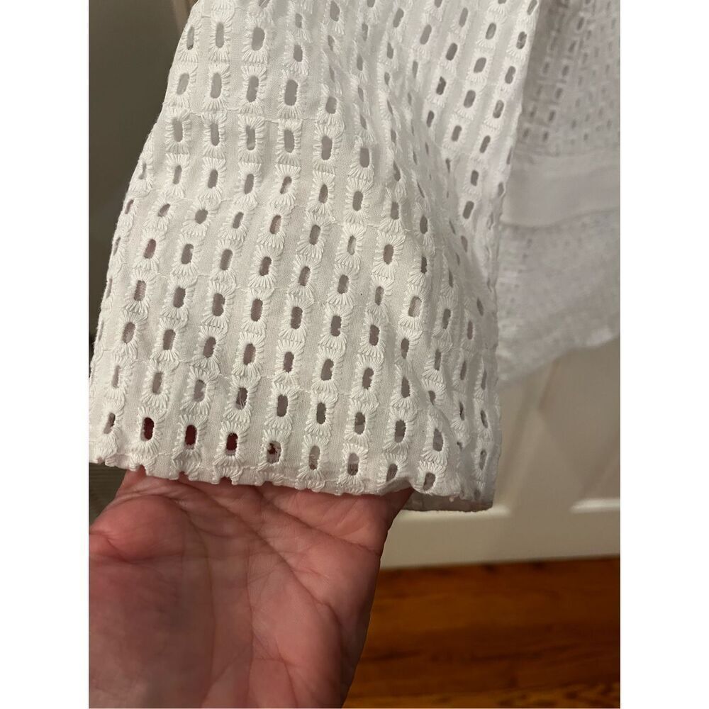 Susan Graver White Eyelet Blazer sz 1X NWT - Picture 5 of 8